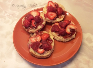 Fresh Berry Scones with Jam and Fresh Fruit