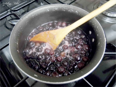 Simmering Blueberries and Water